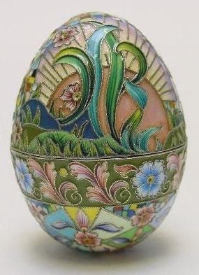 A silver-gilt cloisonne enamel easter egg. Fedor Ruckert, Moscow 1896-1908гг (285x393, 76Kb)