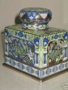 Beautiful gilded silver enamel tea caddy, This beautiful peace Stamped F.R.(Fedor Ruckert) (140x185, 15Kb)
