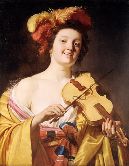 Gerrit van Honthorst, De vioolspeelster (500x644, 104Kb)