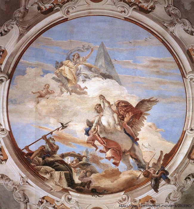 Tiepolo Palazzo Labia Bellerophon on Pegasus2 (651x700, 428Kb)