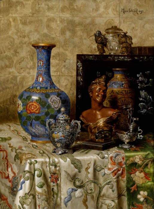 3727985_Max_Schoedl___Still_Life_with_Asian_Vase_signed_and_dated (515x700, 305Kb)