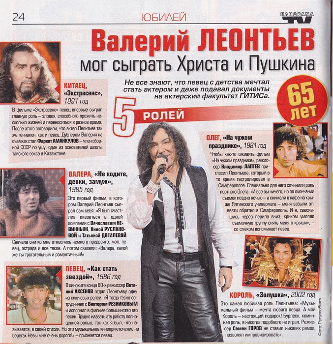 Валерий Леонтьев журнал Viva 2009 год