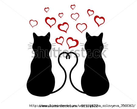 stock-photo-silhouettes-of-two-cats-in-love-51114622 (450x358, 55Kb)