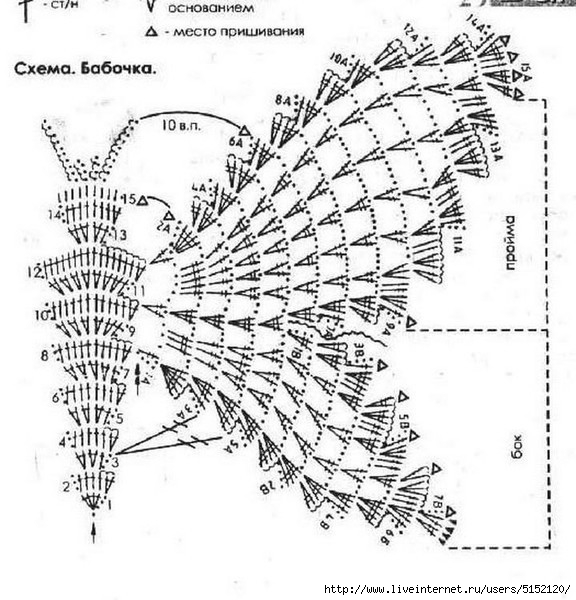 схема бабочки маечки (576x600, 203Kb)