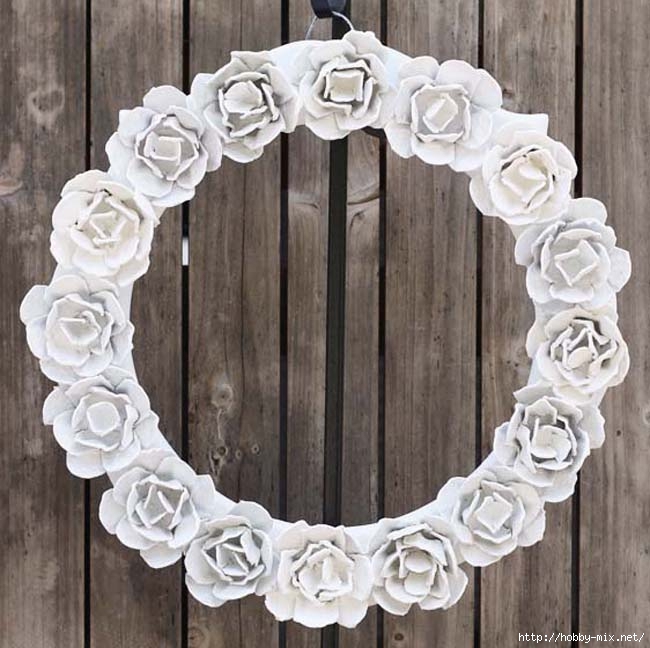 egg carton rose wreath - square 4 (650x648, 203Kb)