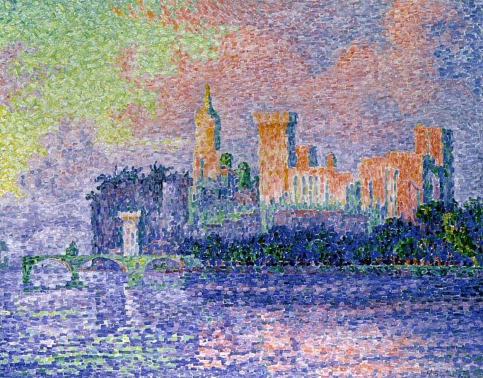 Evening, Avignon (Chateau des Papes), 1909 (700x547, 519Kb)