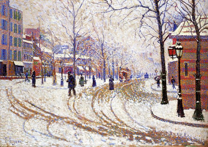 Snow, Boulevard de Clichy, Paris, 1886 (700x495, 535Kb)