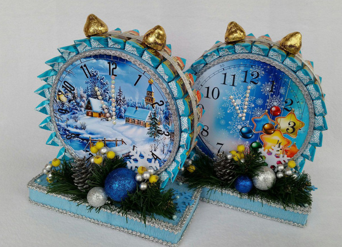 Новогодние часы из конфет своими руками - Форум Магазина Мастеров