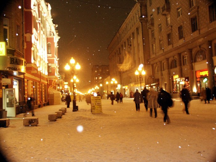 Арбат москва зимой