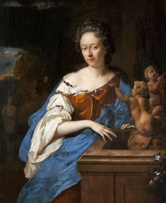 Adriaen van der Werff (1659 — 1722) Portrait of a Lady by a Fountain 1693-1697 (561x685, 264Kb)