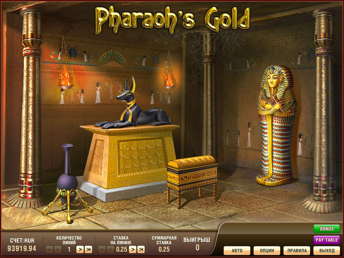 игровые автоматы золото фараона