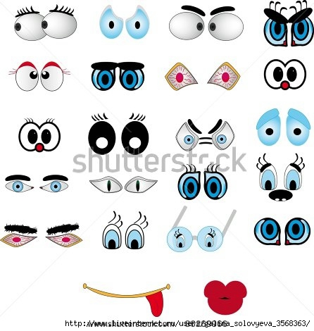 stock-vector-cartoon-lips-eye-set-86269966 (446x470, 111Kb)