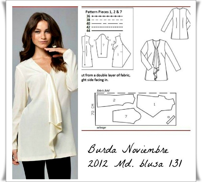Модели блузок с выкройками