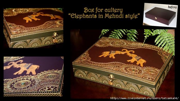 My Craft_ Box_Mehndi style Elephants (700x393, 262Kb)