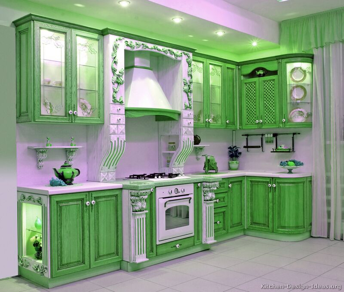 Мебель для кухни в зеленых тонах – природное тепло в любом пространстве (14) (700x595, 413Kb)