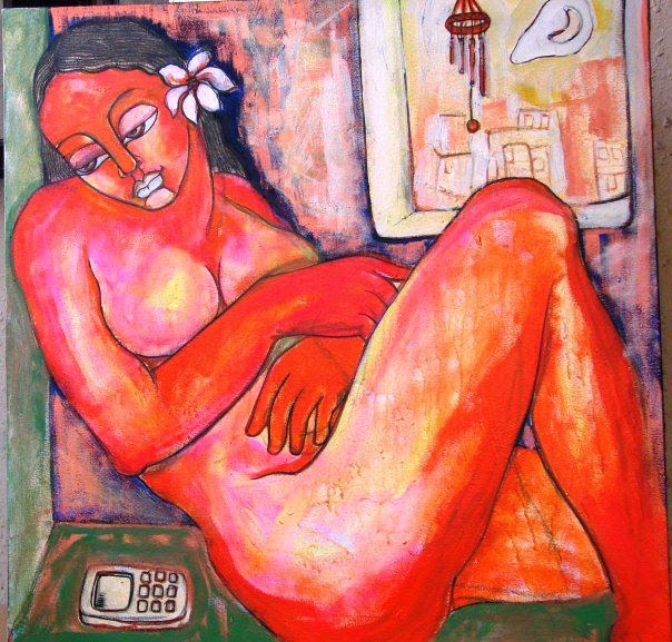 Poonam Chandrika Tyagi 1964 -  Indian Symbolist painter (604x577, 99Kb)