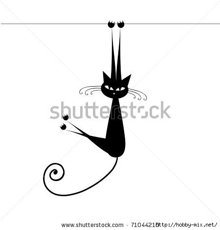 stock-vector-funny-cat-silhouette-black-for-your-design-71044210 (450x470, 36Kb)