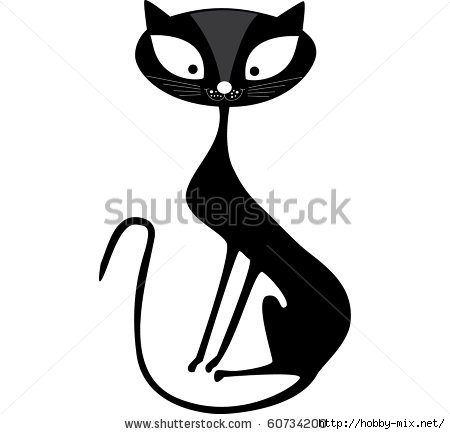 stock-vector-black-cat-silhouette-for-your-design-60734200 (450x434, 49Kb)
