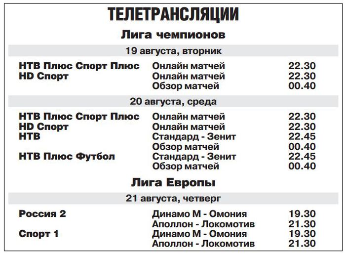 Матч наш спорт программа передач
