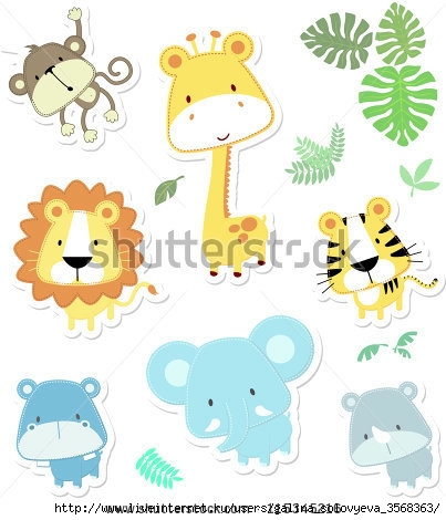 stock-vector-vector-cartoon-illustration-of-seven-baby-animals-and-jungle-leaves-individual-objects-very-easy-115345216 (403x470, 109Kb)