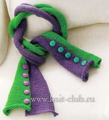 Как закончить вязание шарфа на спицах