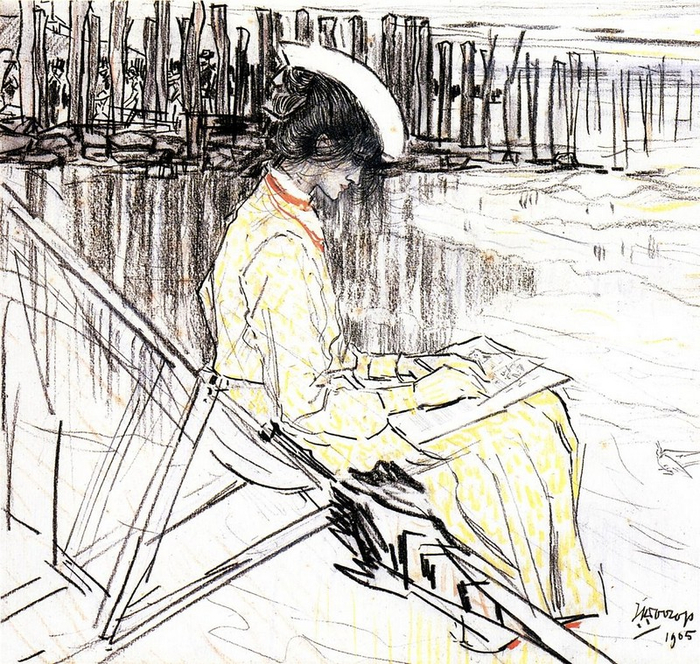 portrait-of-emma-bellwidt-on-the-beach-at-domburg-1905 (700x664, 619Kb)