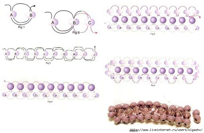 Дизайны браслетов из бисера для начинающих