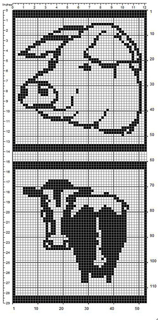 Схема вязания крючком коровы