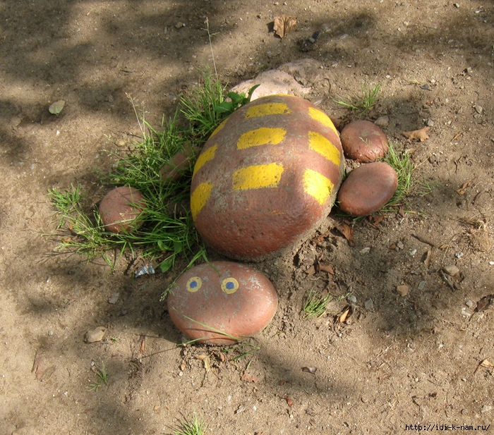 Черепаха из камней своими руками на даче фото