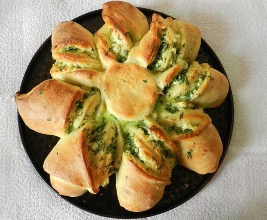 Пирог с сыром и зеленью (550x454, 65Kb)