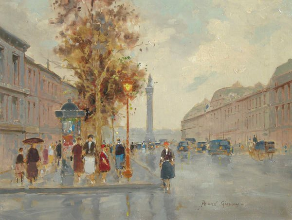 Paris Street Scene. (600x453, 213Kb)