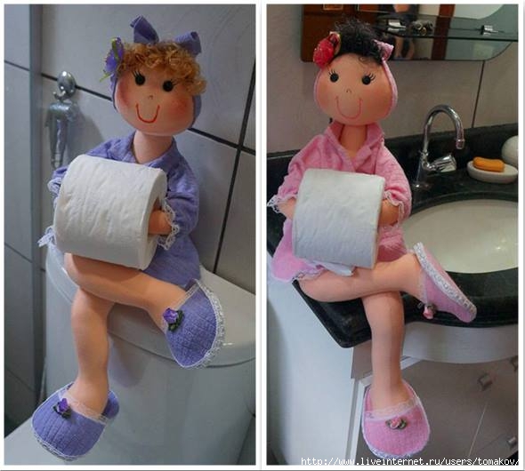 Кукла-держатель для туалетной бумаги Лукерья