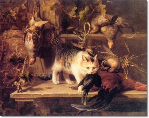henriette-ronner-knip-feline-print-cats-kittens-stealing-dinner (500x394, 73Kb)