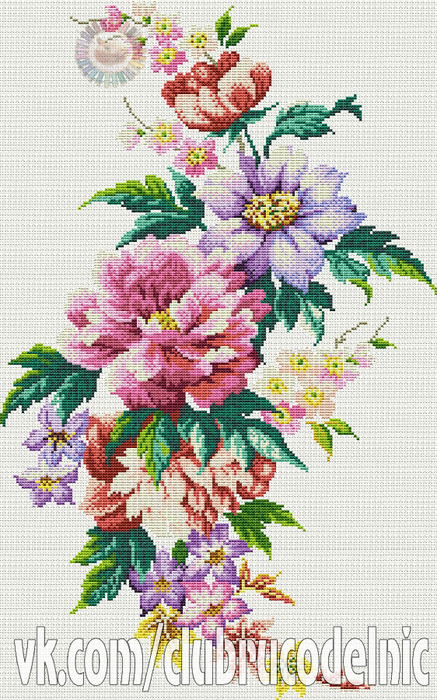 Passion for Peonies (437x700, 488Kb)