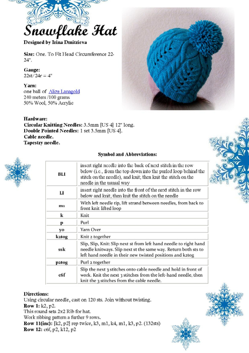 Irina Dmitrieva - Snowflake Hat (k)-page-001 (494x700, 221Kb)