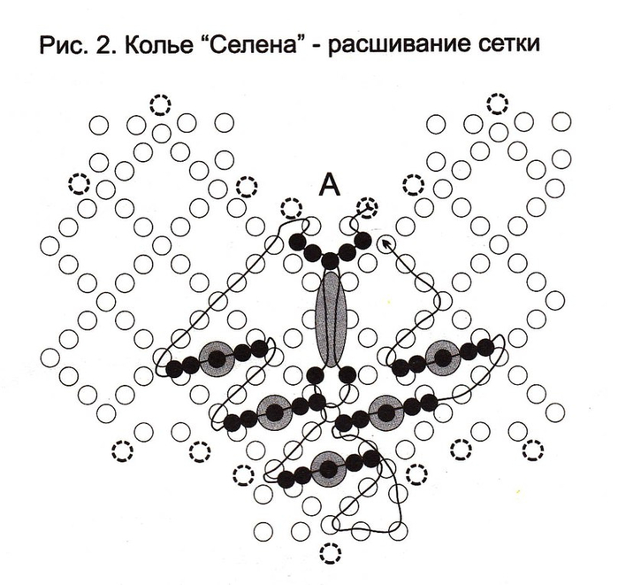 Бисерная сетка схема