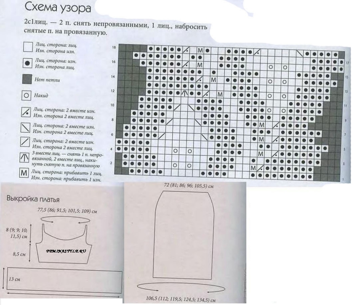 платье цвета корицы схема и описание (700x602, 231Kb)
