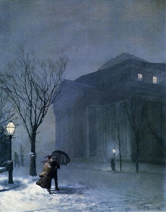 1b Walter Launt Palmer (American painter, 1854-1932) Albany in Snow 1871 (549x700, 401Kb)