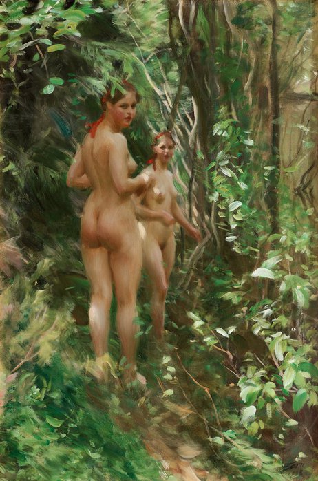 Anders Zorn   1860-1920  Hindar ( The Hinds)  1908 (462x700, 90Kb)