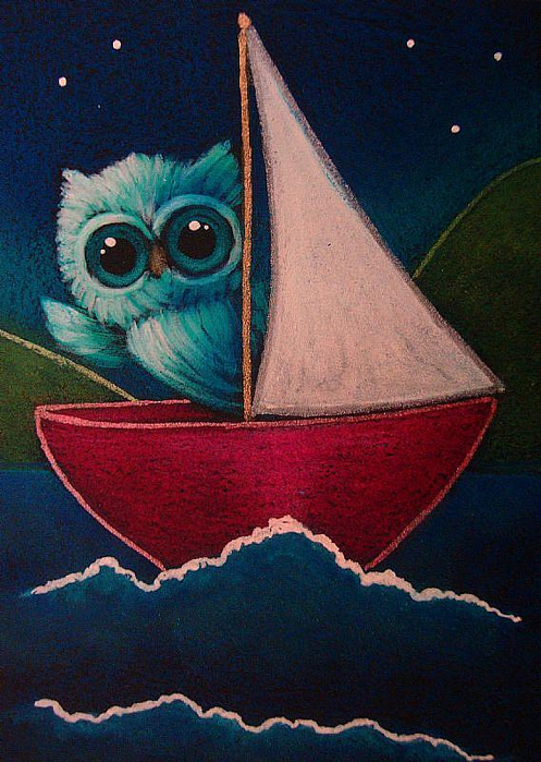 TINY-OWL-IN-HIS-1ST-SAIL-BOATjpg (497x700, 442Kb)