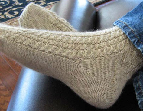 Мужские носки крючком с классической пяткой. Описание