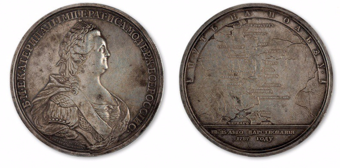 ........Медаль Екатерины II в честь её визита на юг России (700x346, 251Kb)