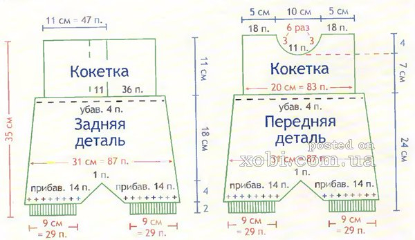 Детский боди спицами схема и описание