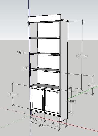 Как нарисовать шкаф в sketchup