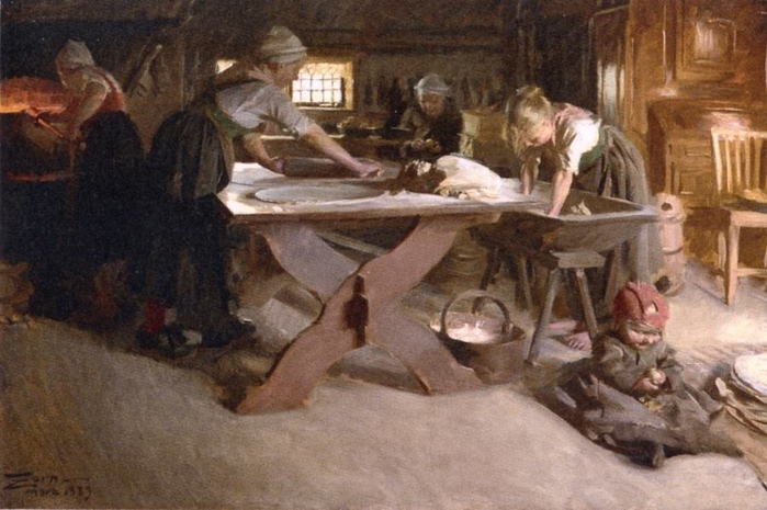 Baking Bread, 1889 (700x465, 312Kb)