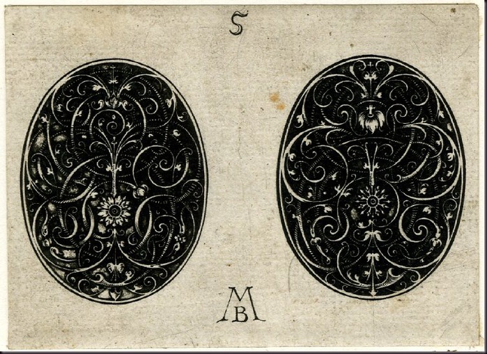 Set of ornament designs for brooches and buckles