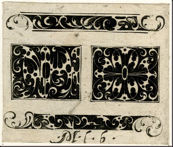 Ornament design, blackwork, Engraving 1605