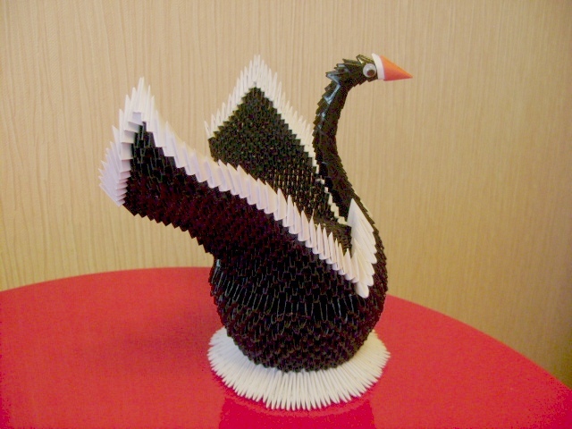 Модульное оригами: лебедь для начинающих, схема с видео
