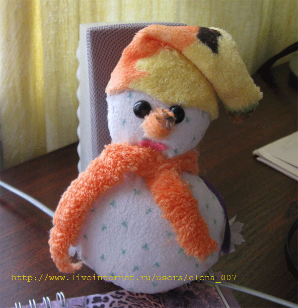 Снеговик для шитья своими руками, автор набора Затинацкая Наталья