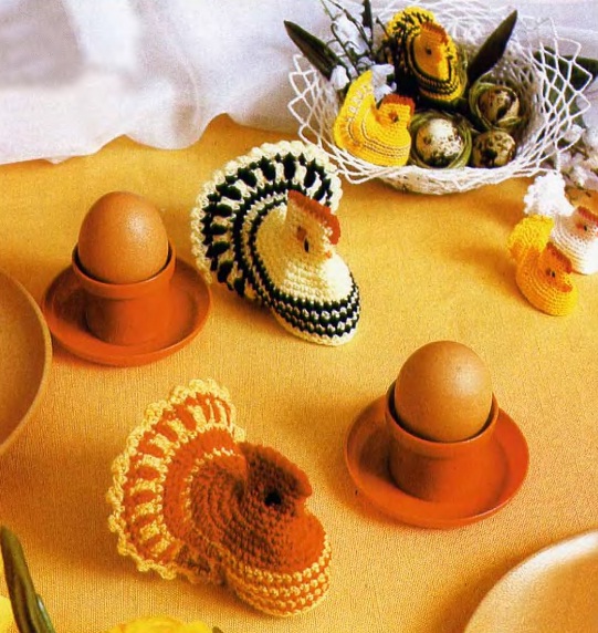Курочка на пасхальное яйцо (вязание крючком) — 6 МК
